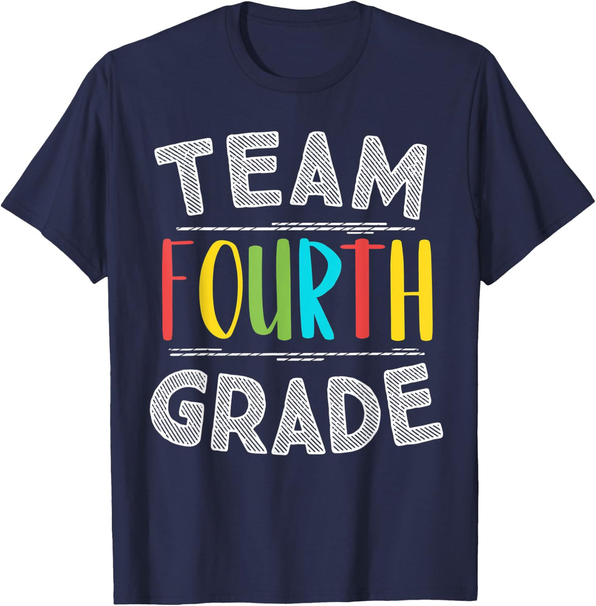 Team Fourth Grade Teacher Gifts 4th Grade Back To School Men Women Kids T-Shirt - Navy Blue