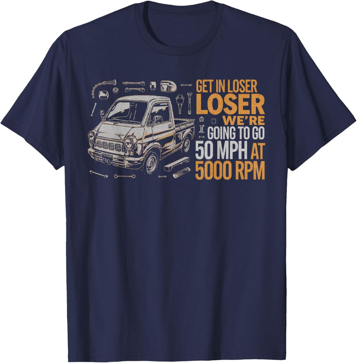 Kei Truck Automobile Car Vehicle Japanese Light Truck T-Shirt - Navy Blue