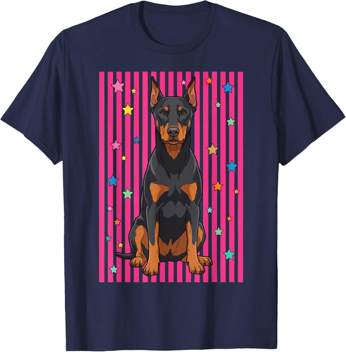 Doberman Summer T-Shirt - Navy Blue