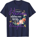 Daughter I Know Heaven is a Beautiful Place Family Memorial T-Shirt - Navy Blue