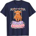 Moo'd Swings Highland Cow Moody T-Shirt - Navy Blue