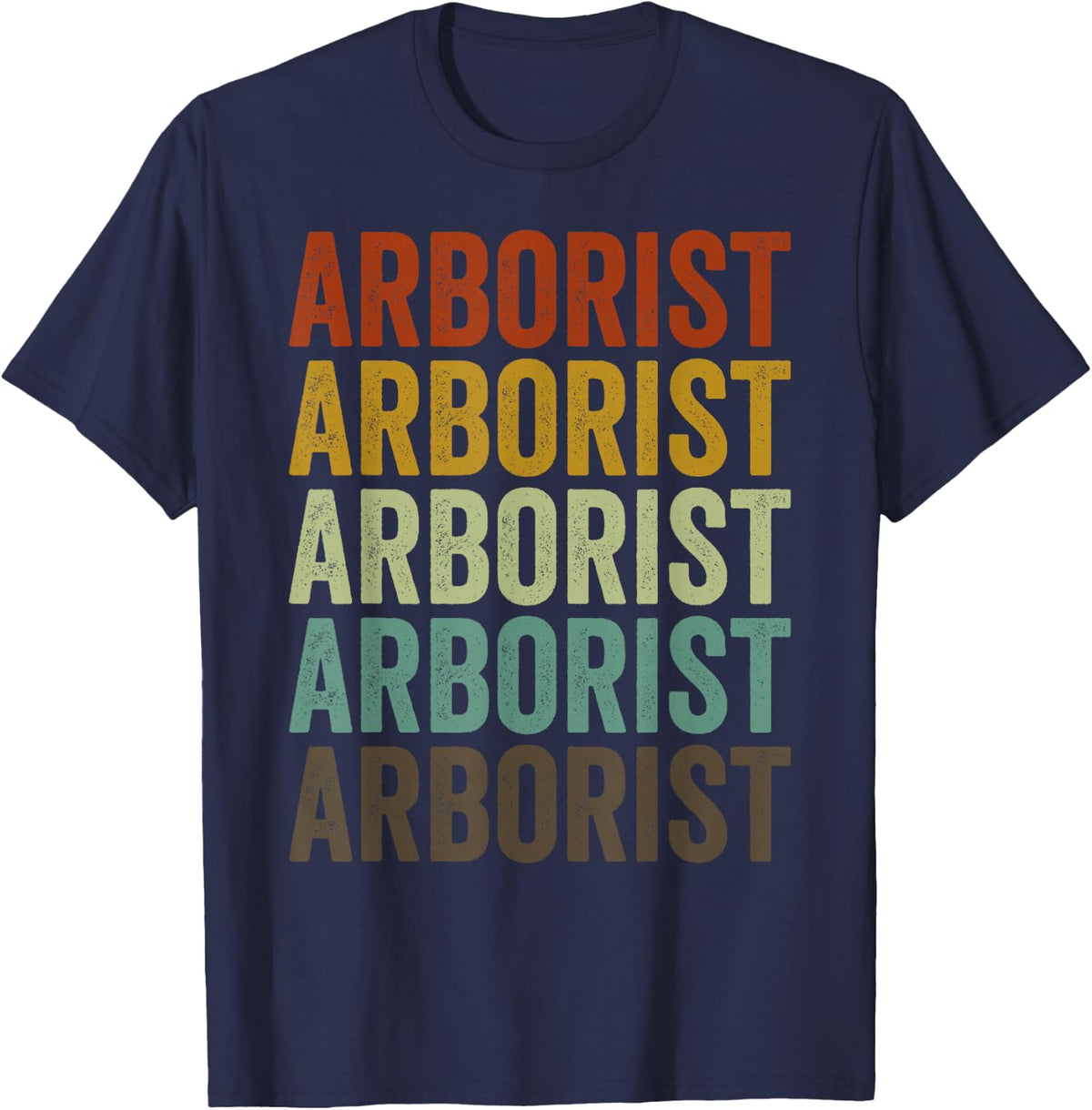 Arborist Tree Surgeon Retro T-Shirt - Navy Blue