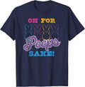 Peeps Easter Oh for Peeps Sake! Line Up Bunnies T-Shirt - Navy Blue