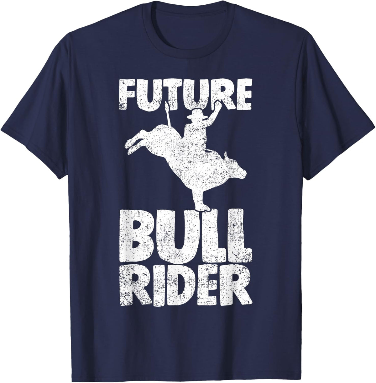 Future Bull Rider Bull Riding Rodeo T-Shirt - Navy Blue