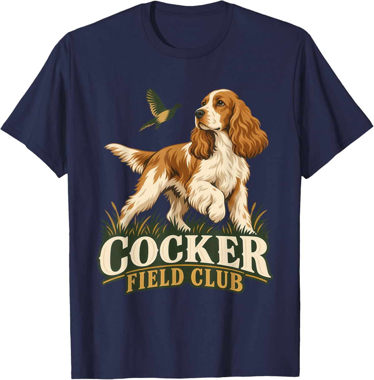 Cocker Spaniel Field Dog T-Shirt - Navy Blue