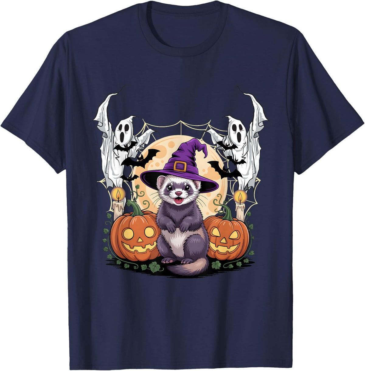 Jack O Lantern T-Shirt - Navy Blue