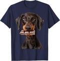 Doberman Pinscher Chocolate T-Shirt - Navy Blue