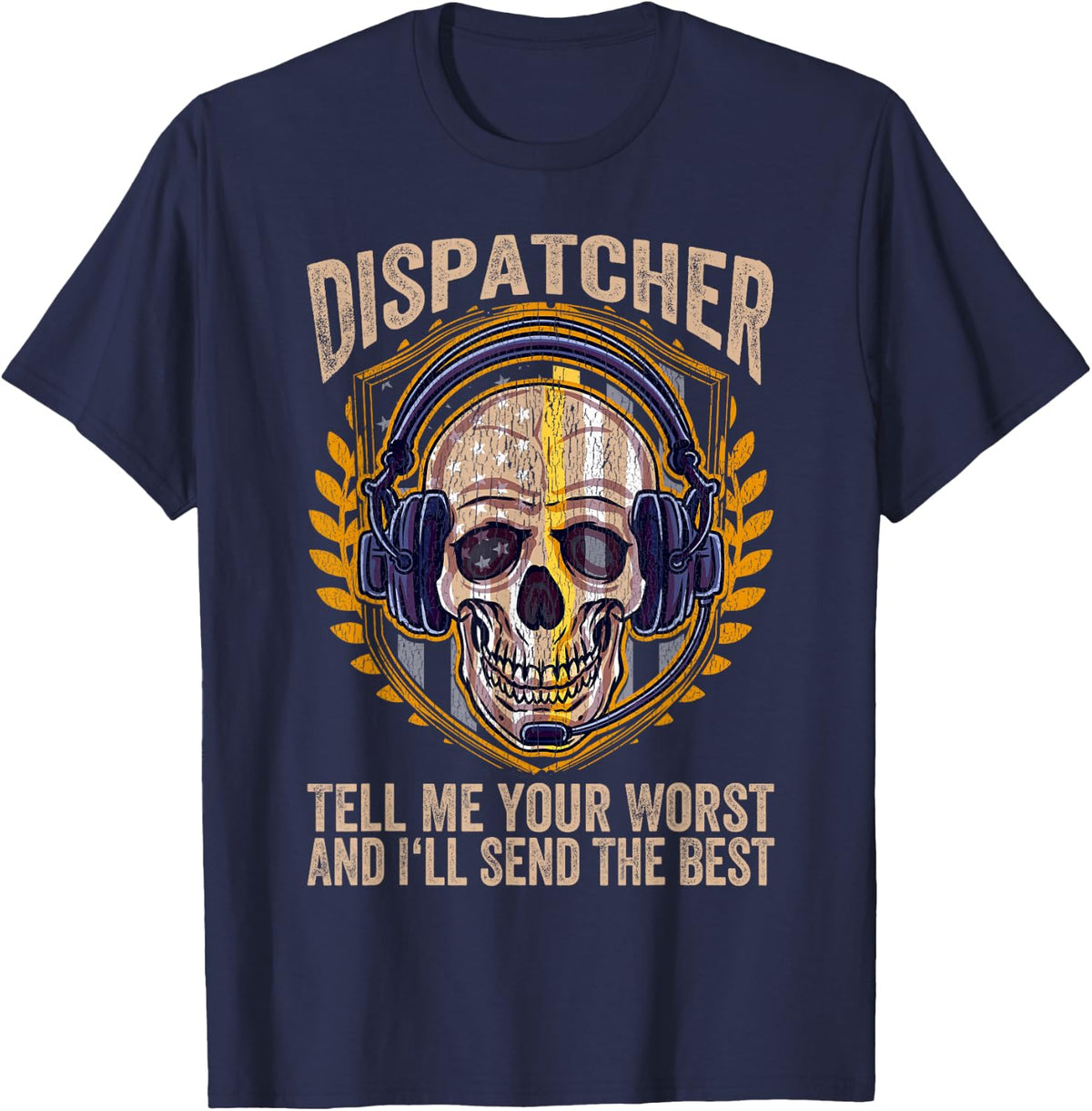 911 Dispatcher Emergency Dispatchers 911 Operator T-Shirt - Navy Blue