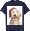 Goldendoodle Christmas T-Shirt - Navy Blue