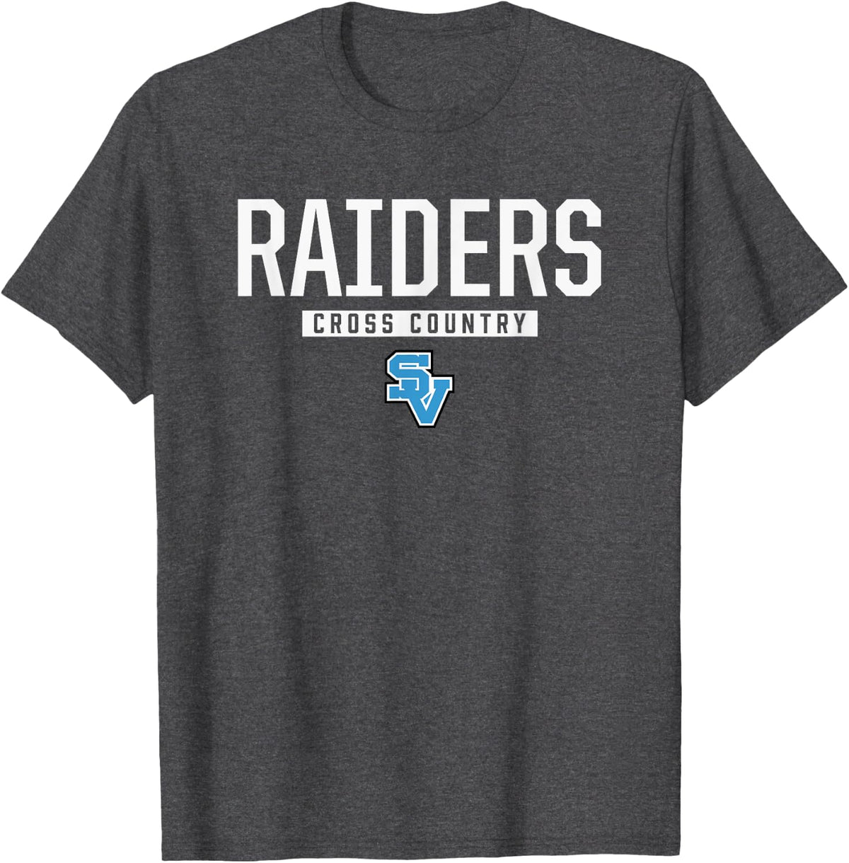 Seneca Valley Raiders Logo Cross Country HS T-Shirt - Dark Heather Grey