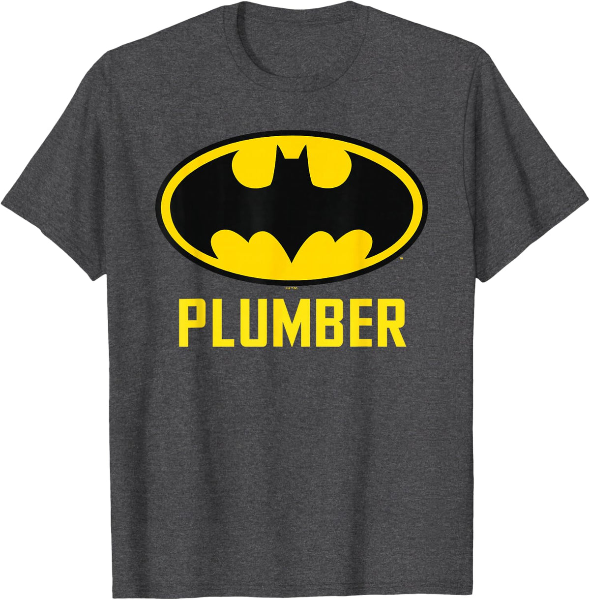 Batman Bat Plumber T-Shirt - Dark Heather Grey