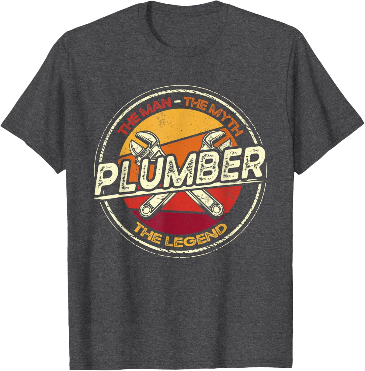 Funny Plumbing Saying Pipefitter Plumber Tee T-Shirt for Men Women - Dark Heather Grey