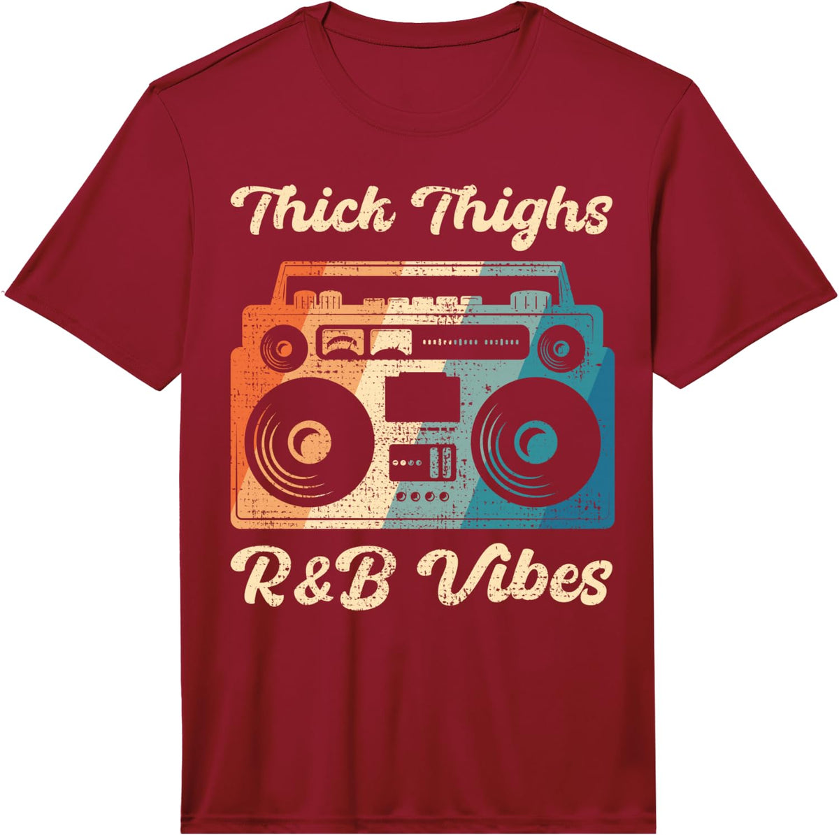 Men's Thick Thighs R&B Vibes Performance T-Shirt - Red