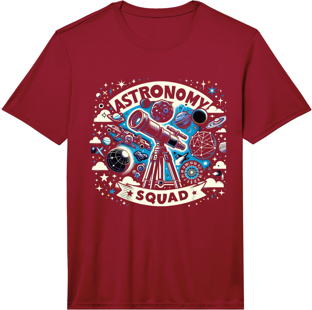 Astronomy Squad Astronomy Design for Astronomers | Astronomy Performance T-Shirt - Red