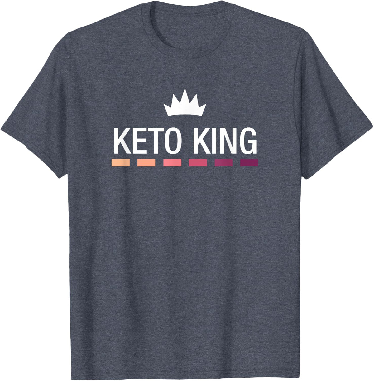 Funny Keto Shirt, Keto King Ketosis Ketone Lifestyle Gift T-Shirt - Heather Blue