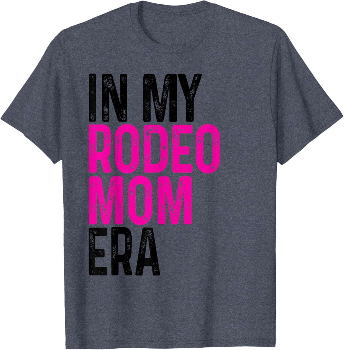 Groovy In My Rodeo Mom Era Retro Tees T-Shirts for Women Moms - Heather Blue