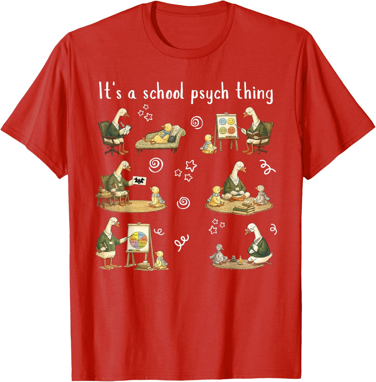 It's a School Psych Thing Silly Goose School Psychologist T-Shirt - Red