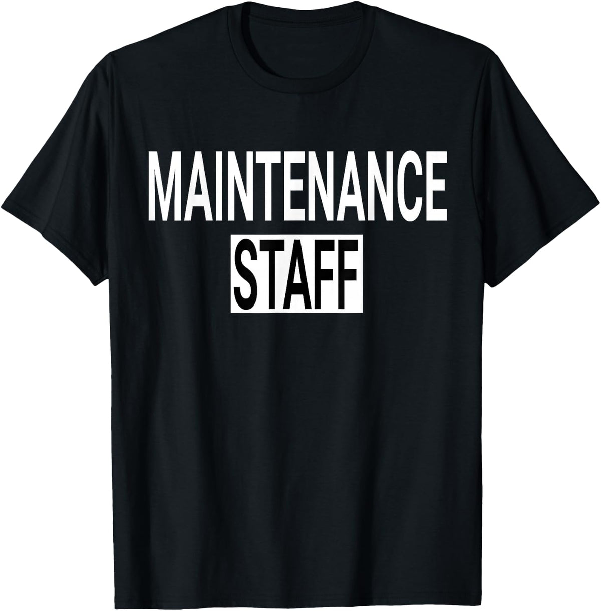 Maintenance Staff & Handyman Uniform Design T-Shirt - Black