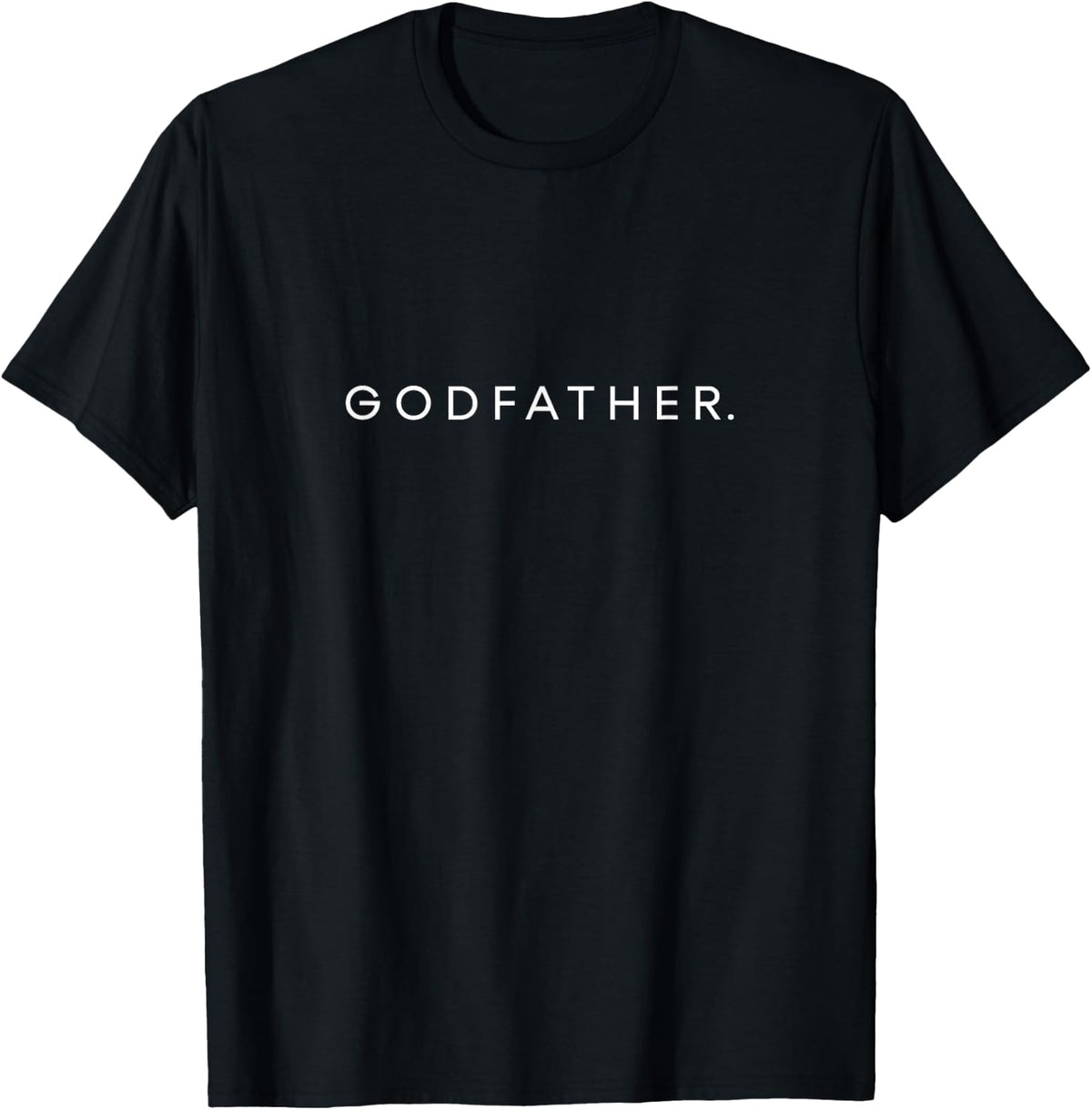 Godfather Minimalist Lettering Godparenting T-Shirt - Black