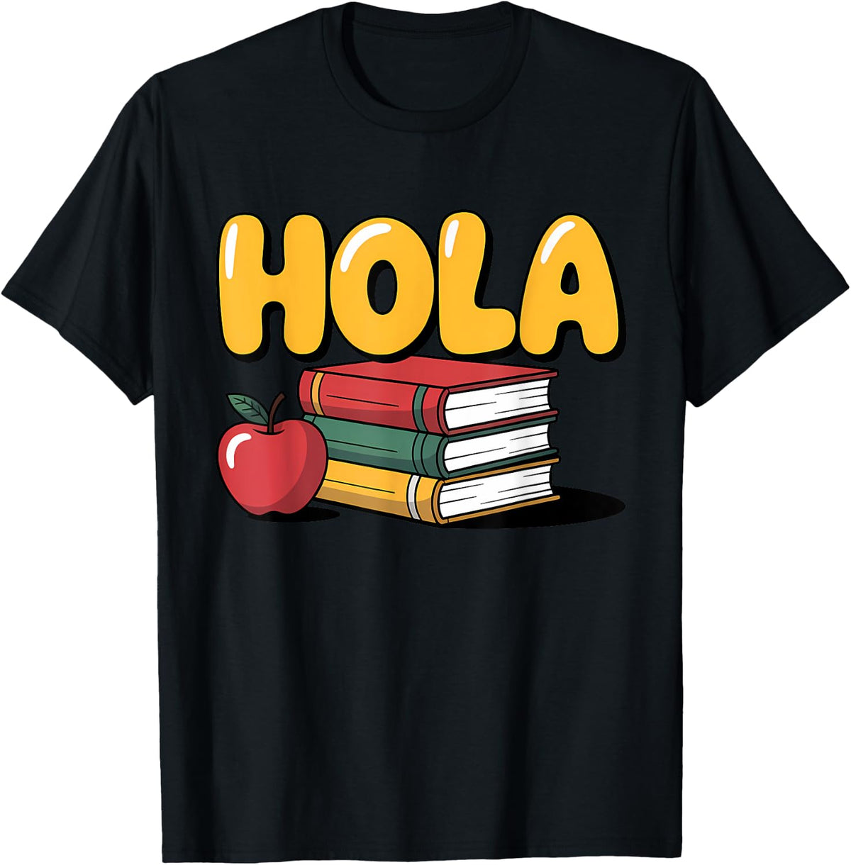 Spanish Teacher Espanol Class Learn Spanish Books School T-Shirt - Black