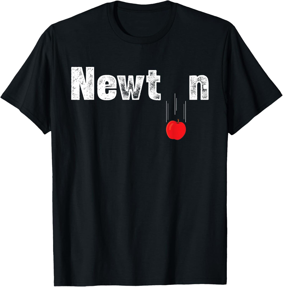 Newton Gravity Apple Science Funny Physics T-Shirt - Black