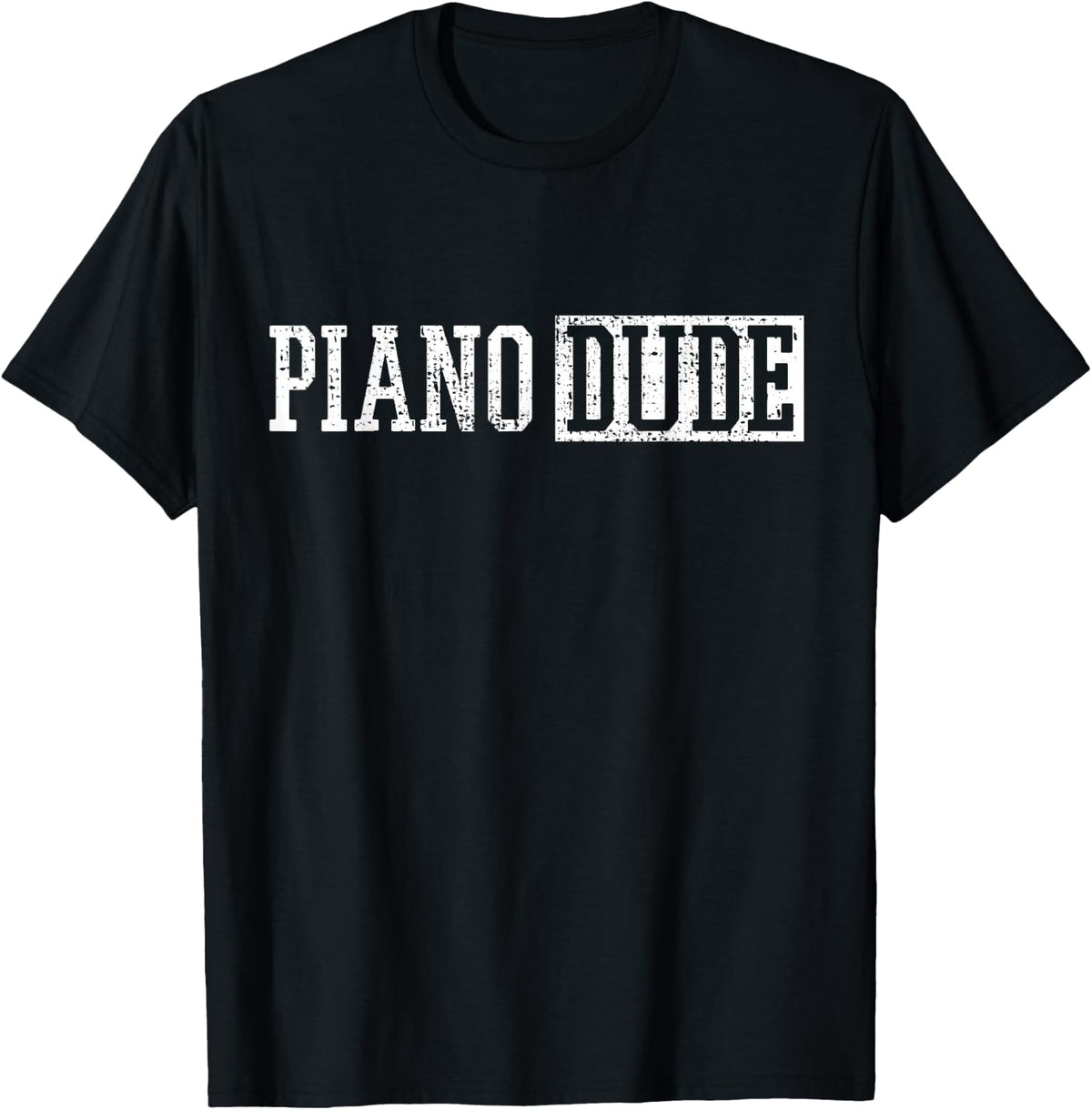 Piano Keyboard Player Musician Pianist Gift T-Shirt Tee for Music Lovers - Black