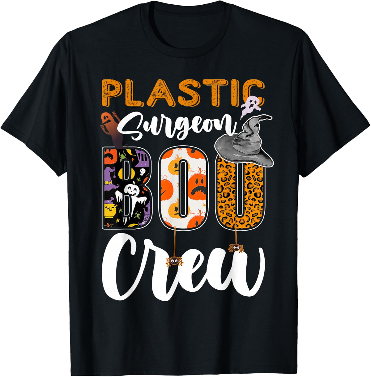 Plastic Surgeon Boo Crew Halloween Costume Matching T-Shirt - Black