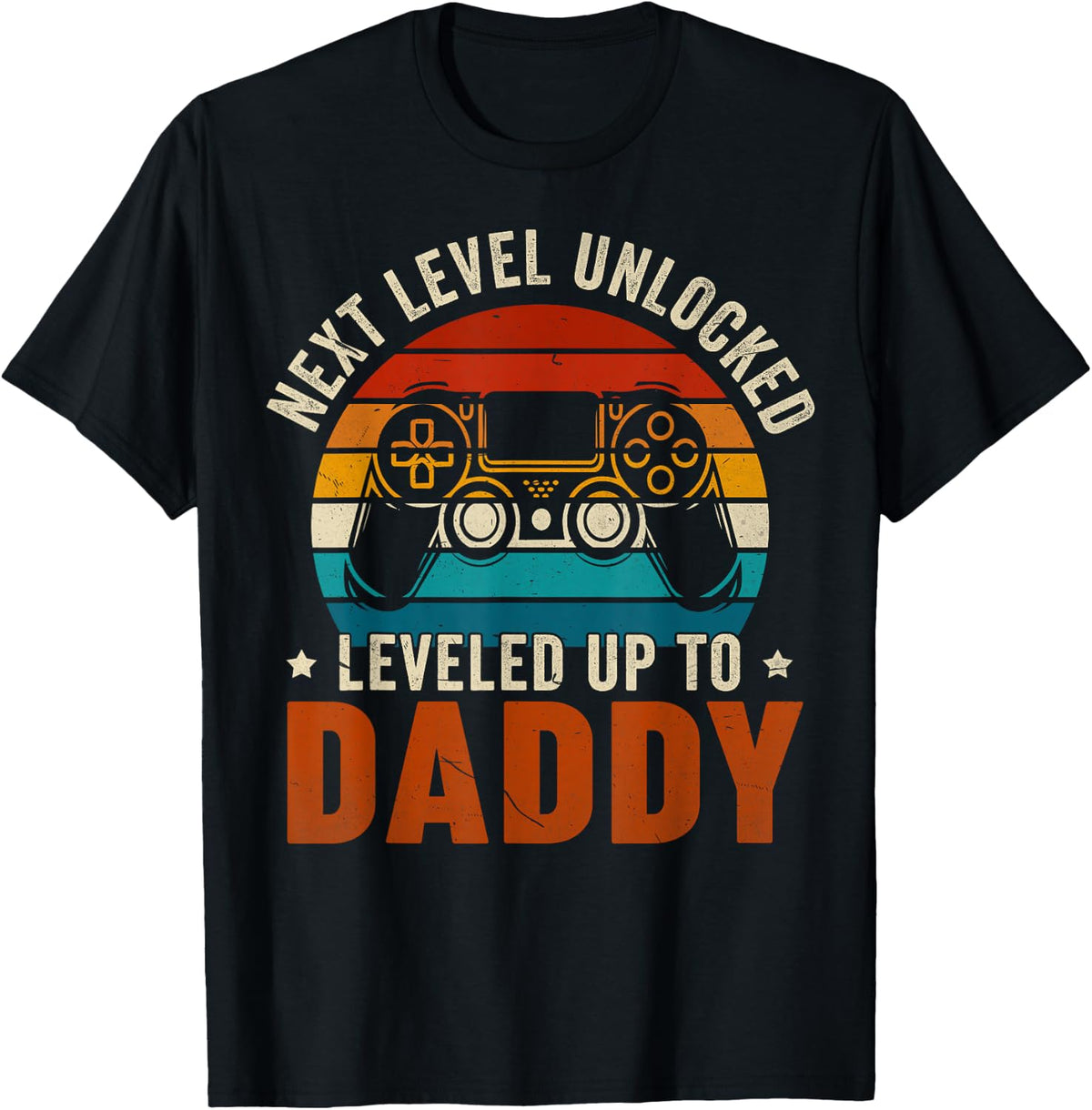 Unlocked Leveled Up to Daddy for Men Women Adult Fathers Day T-Shirt - Black