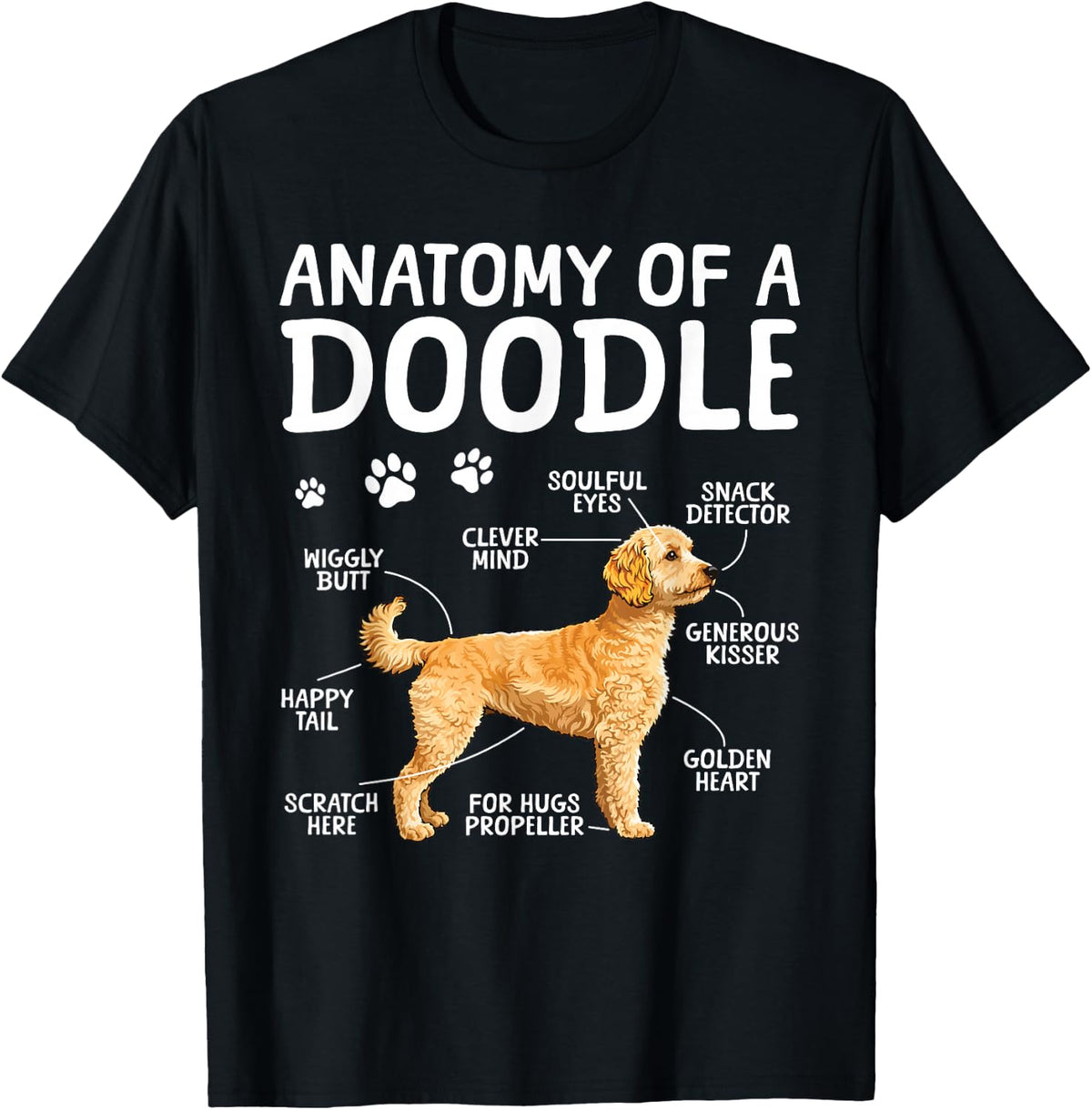 Funny Goldendoodle Design for Men Women Goldendoodle Lover T-Shirt - Black