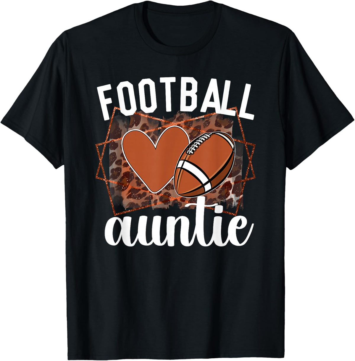 Football Auntie Proud Aunt Of A Football Player Auntie T-Shirt - Black