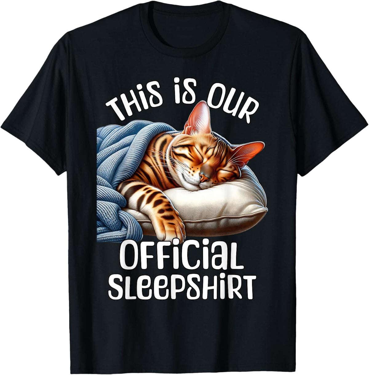 Bengal Cat Pajama For Cat Lover Bengal Cat T-Shirt - Black