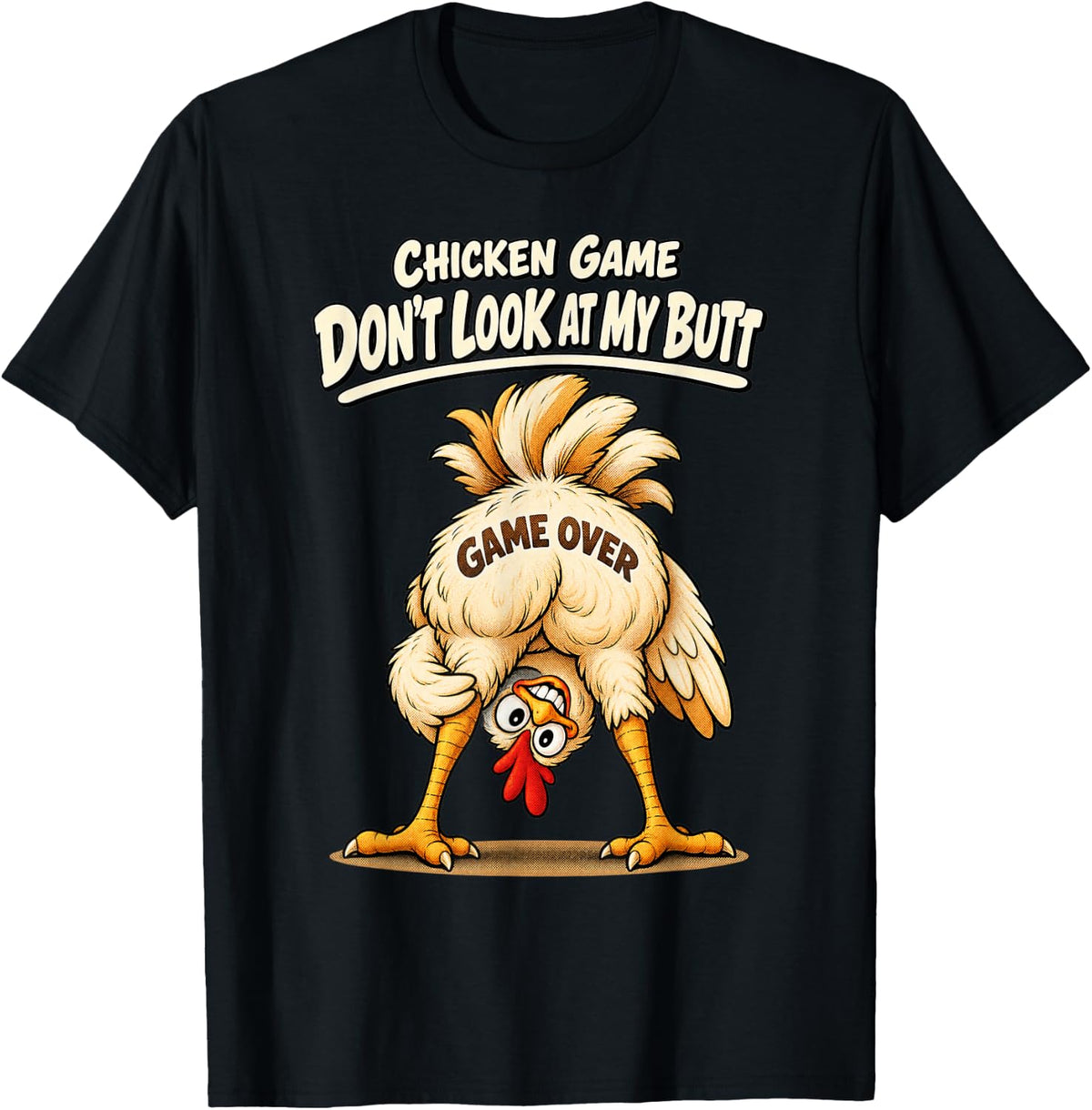 Funny Chicken Graphic Novelty Sarcastic Men Women Mom Fun T-Shirt - Black