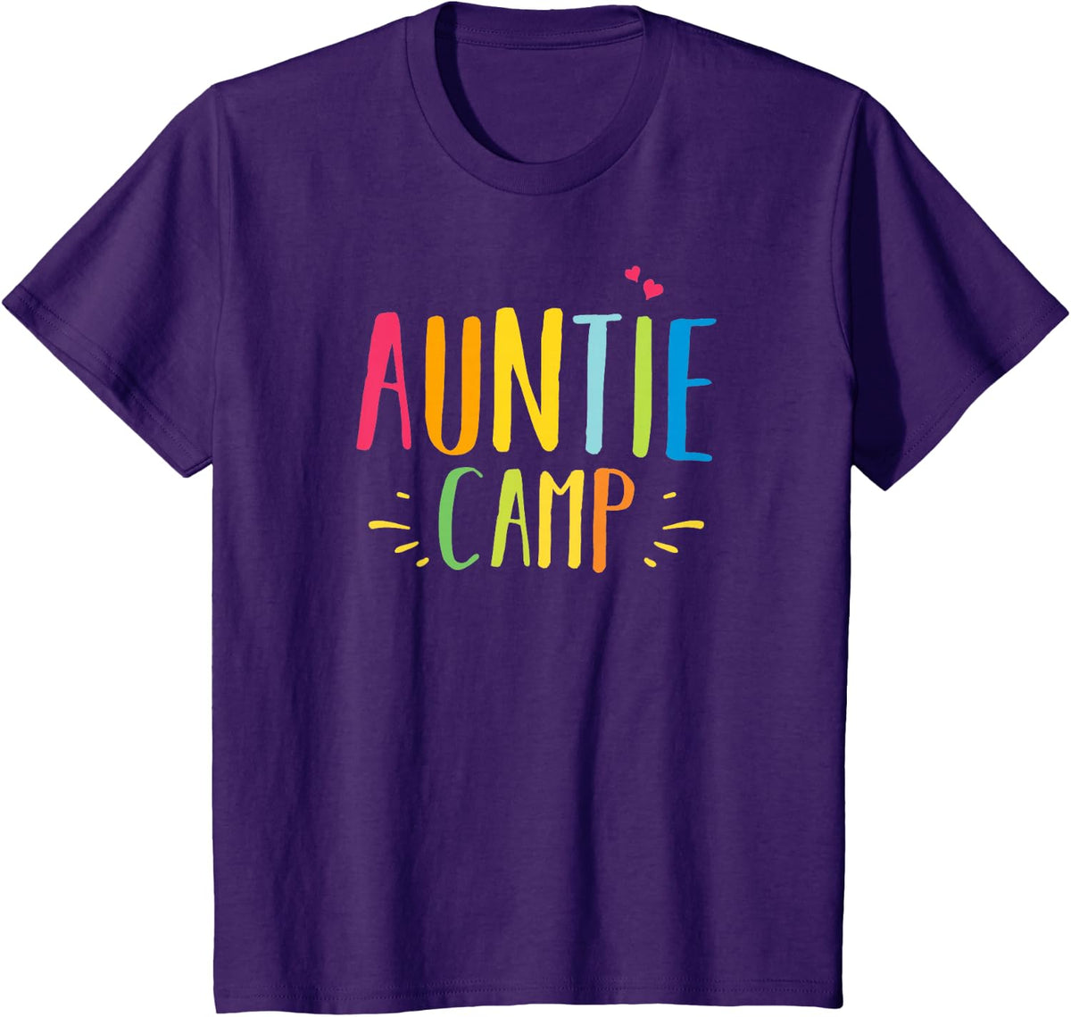 Auntie Cousin Camp Summer Vacation with Nephews T-Shirt - Purple