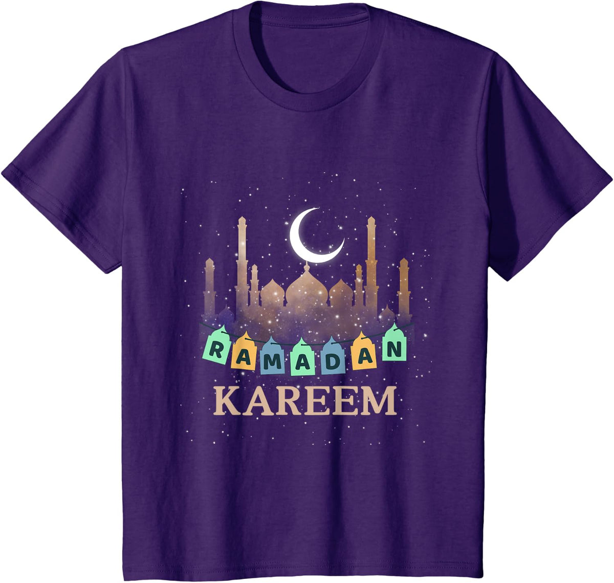 Ramadan Kareem Islamic Celebration Muslim Fasting T-Shirt - Purple