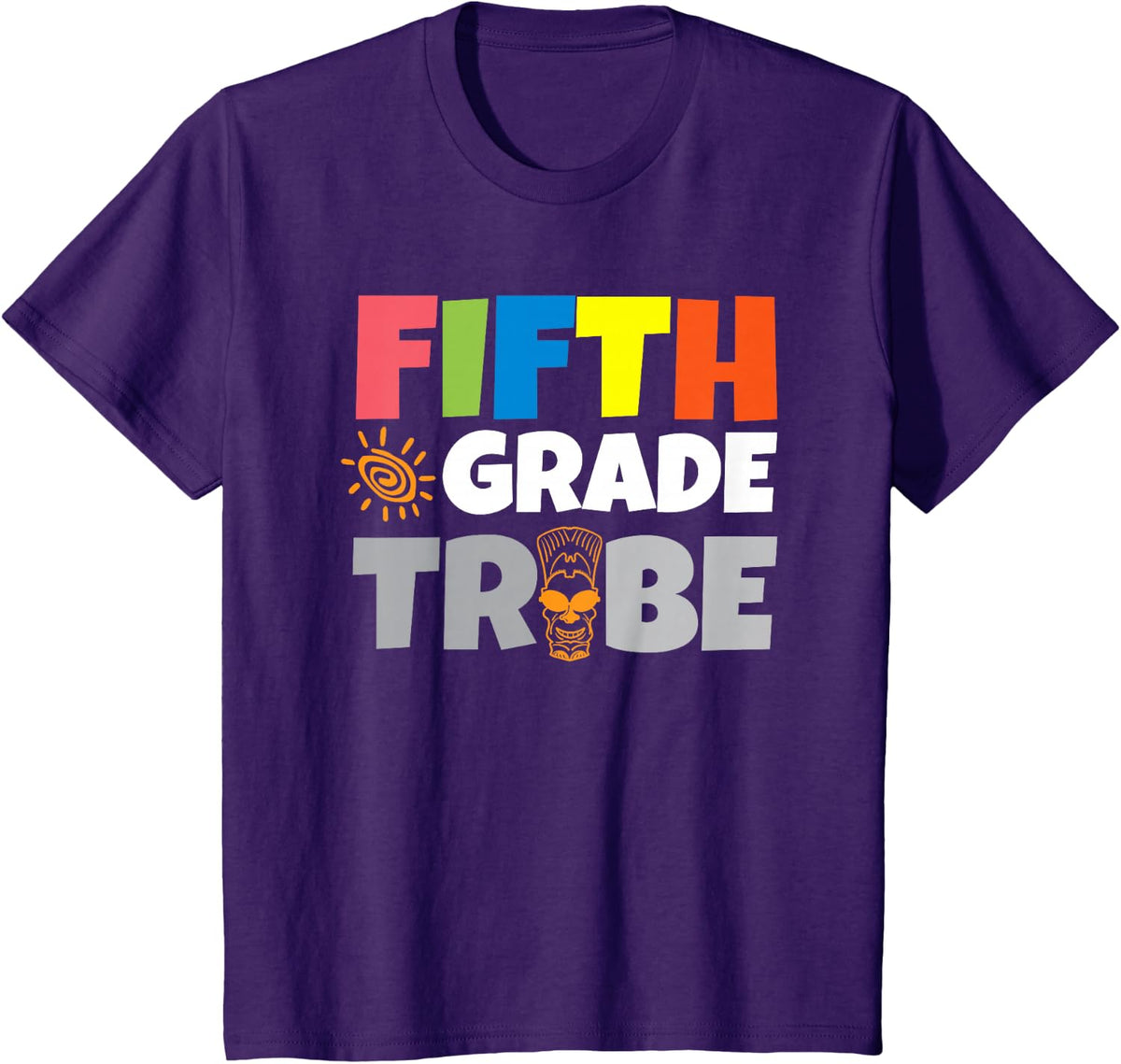 Fifth Grade Tribe Back to School Student Teacher Classroom T-Shirt - Purple