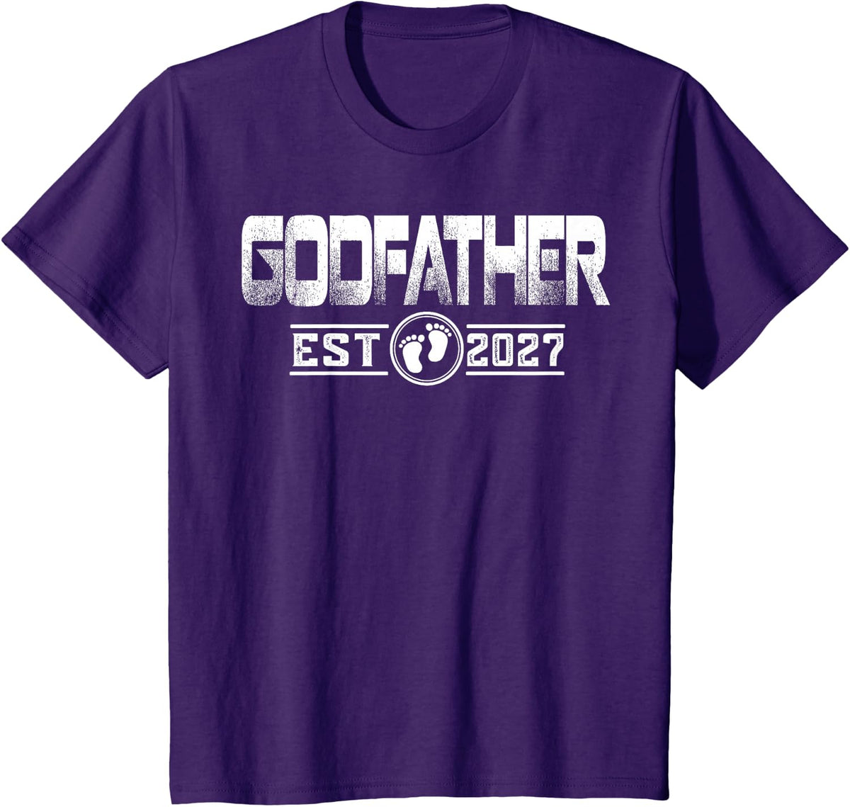 Godfather 2027 Godfather to Be Sleek Framed Design T-Shirt - Purple