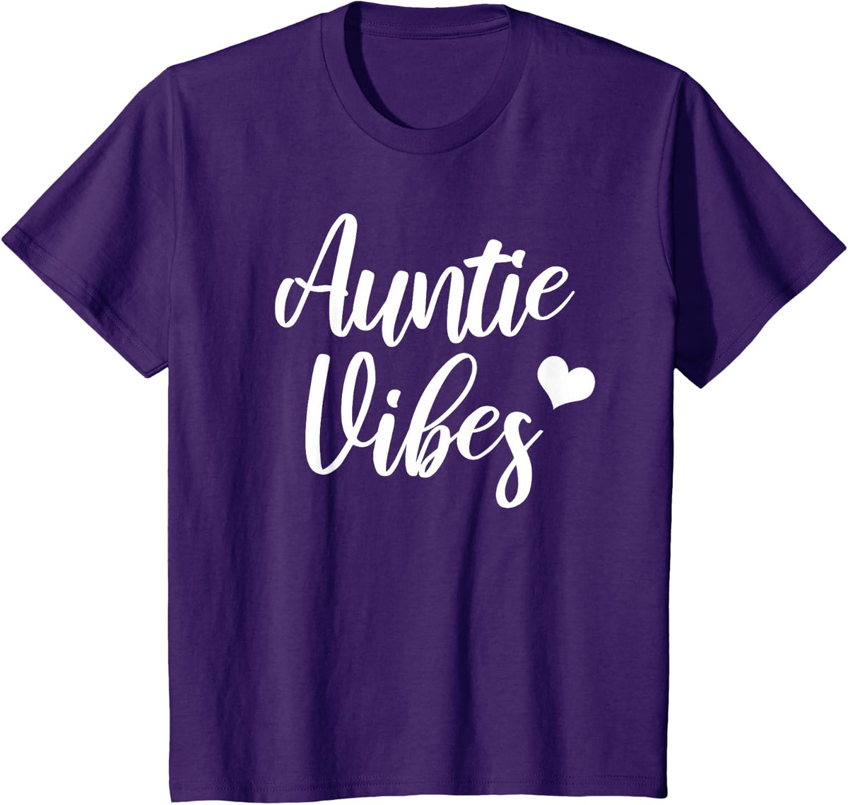 Auntie Vibes Funny for New Aunt from Baby Nephew or Niece T-Shirt - Purple