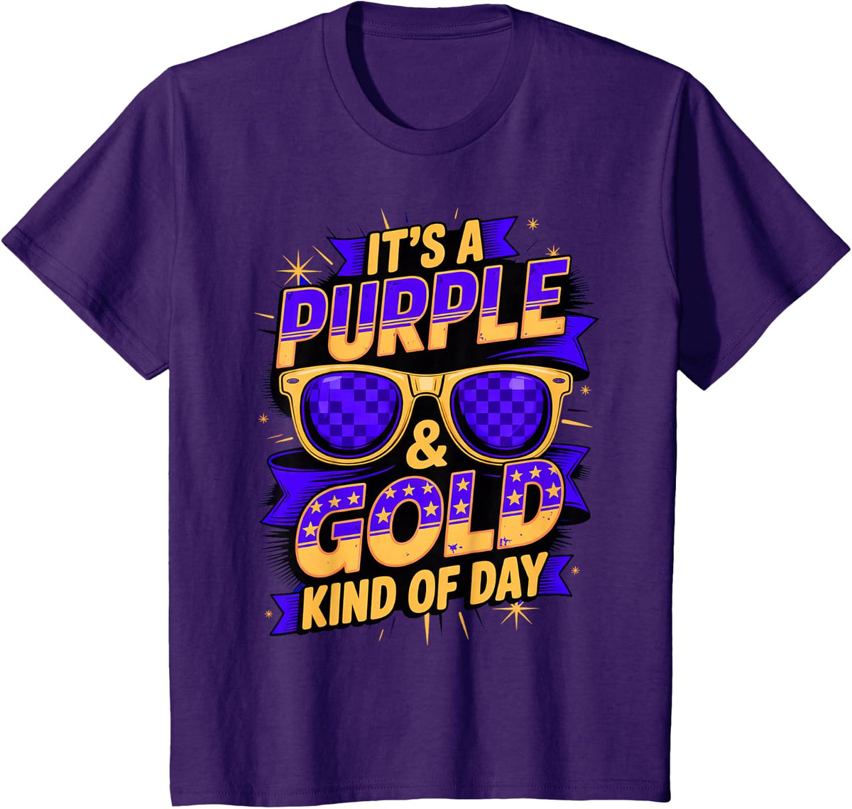 Cute It's Purple Gold Kind of Day High School Sports Game T-Shirt - Purple
