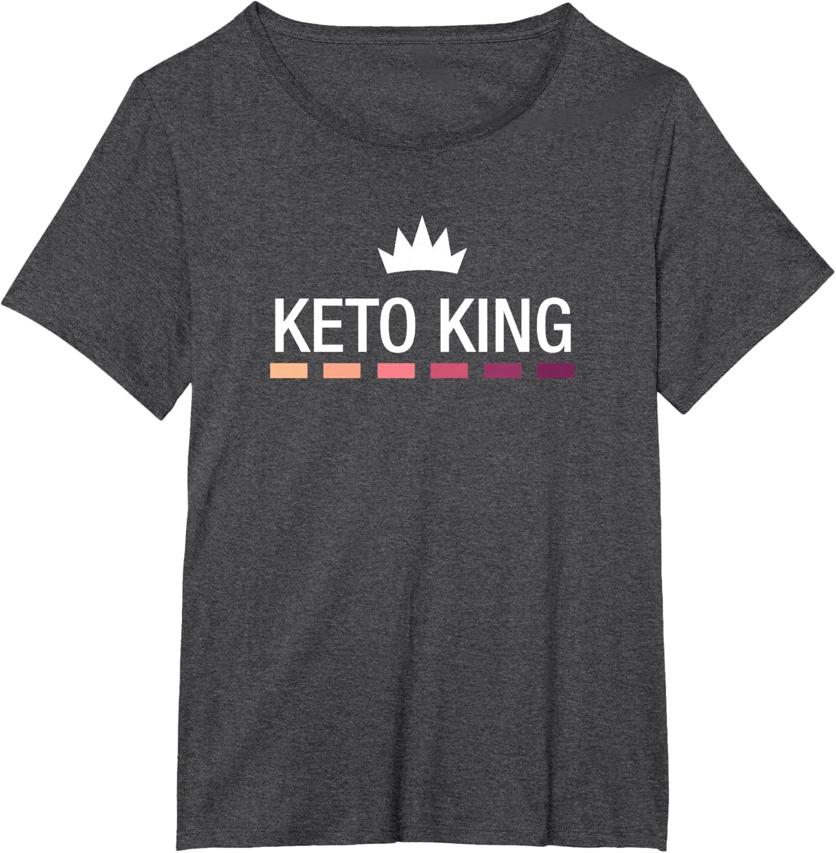 Funny Keto Shirt, Keto King Ketosis Ketone Lifestyle Gift T-Shirt - Dark Heather Grey