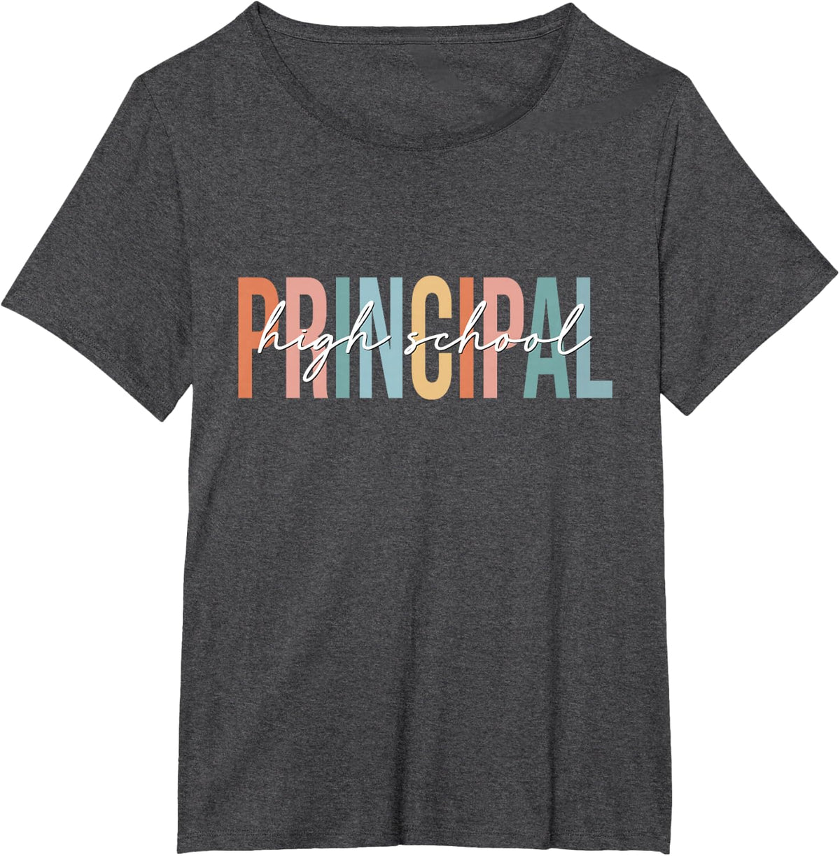 Boho Retro Vintage High School Principal Back To School T-Shirt - Dark Heather Grey