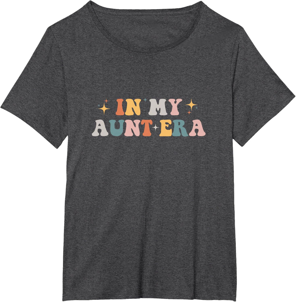 In My Auntie Era Baby Announcement for Aunt T-Shirt - Dark Heather Grey
