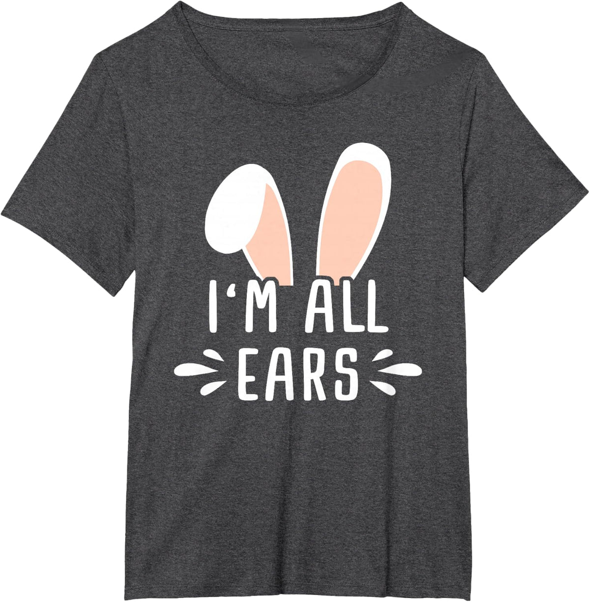 Cute All Ears Bunny | Easter Egg Bunny Gift | Men & Women T-Shirt - Dark Heather Grey