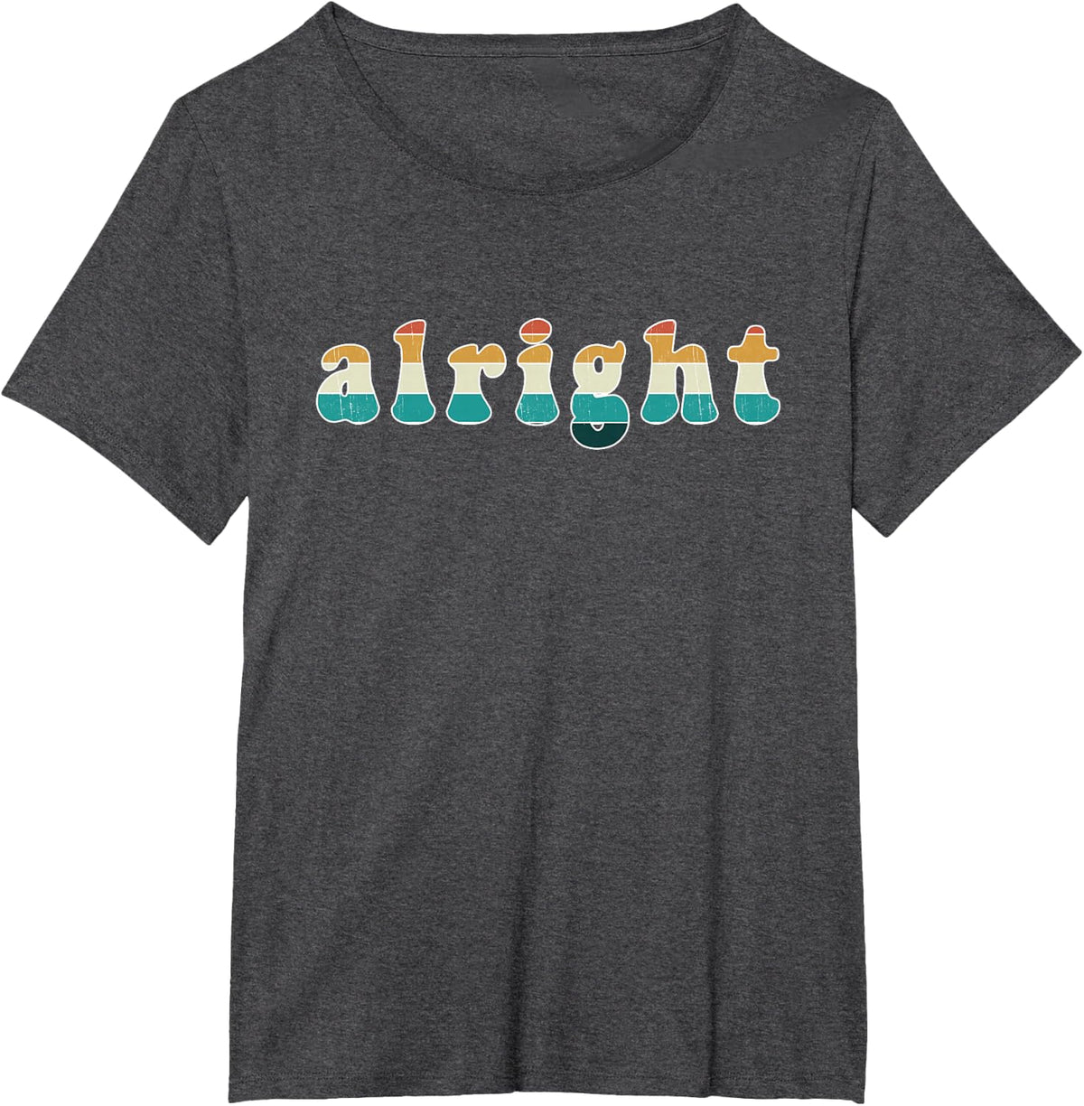 Cool Alright Vintage Retro 70s Sunset Style Tees T Shirts For Men And Women - Dark Heather Grey
