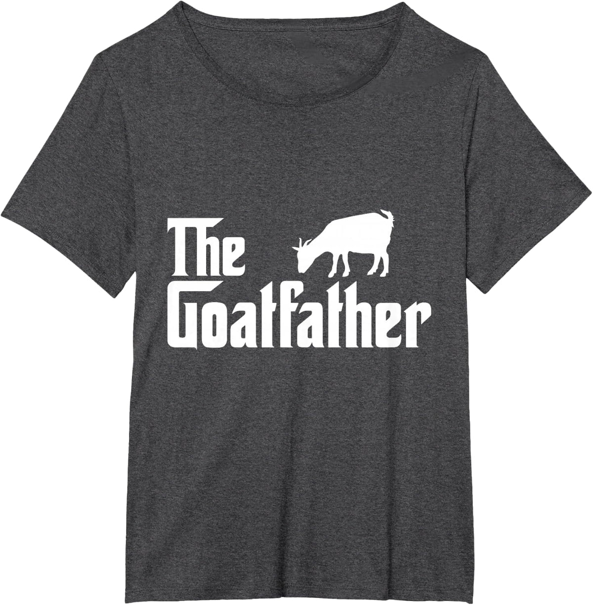 The Goat-father Funny Whisperer Farmer Dad Christmas Gift T-Shirt - Dark Heather Grey