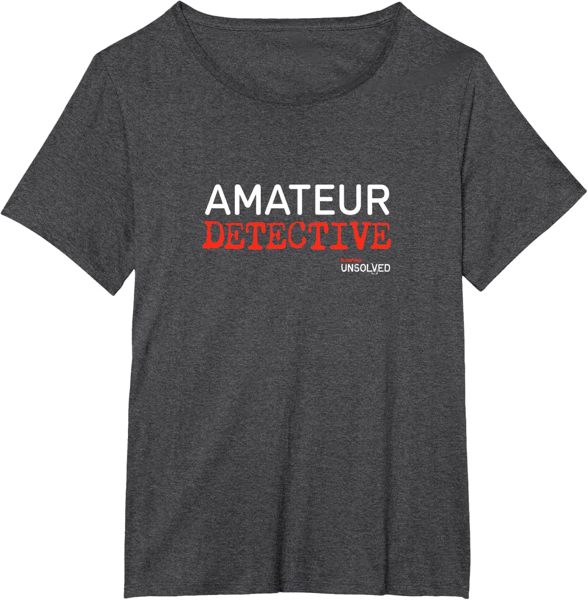 BuzzFeed Unsolved Amateur Detective T-Shirt T-Shirt - Dark Heather Grey