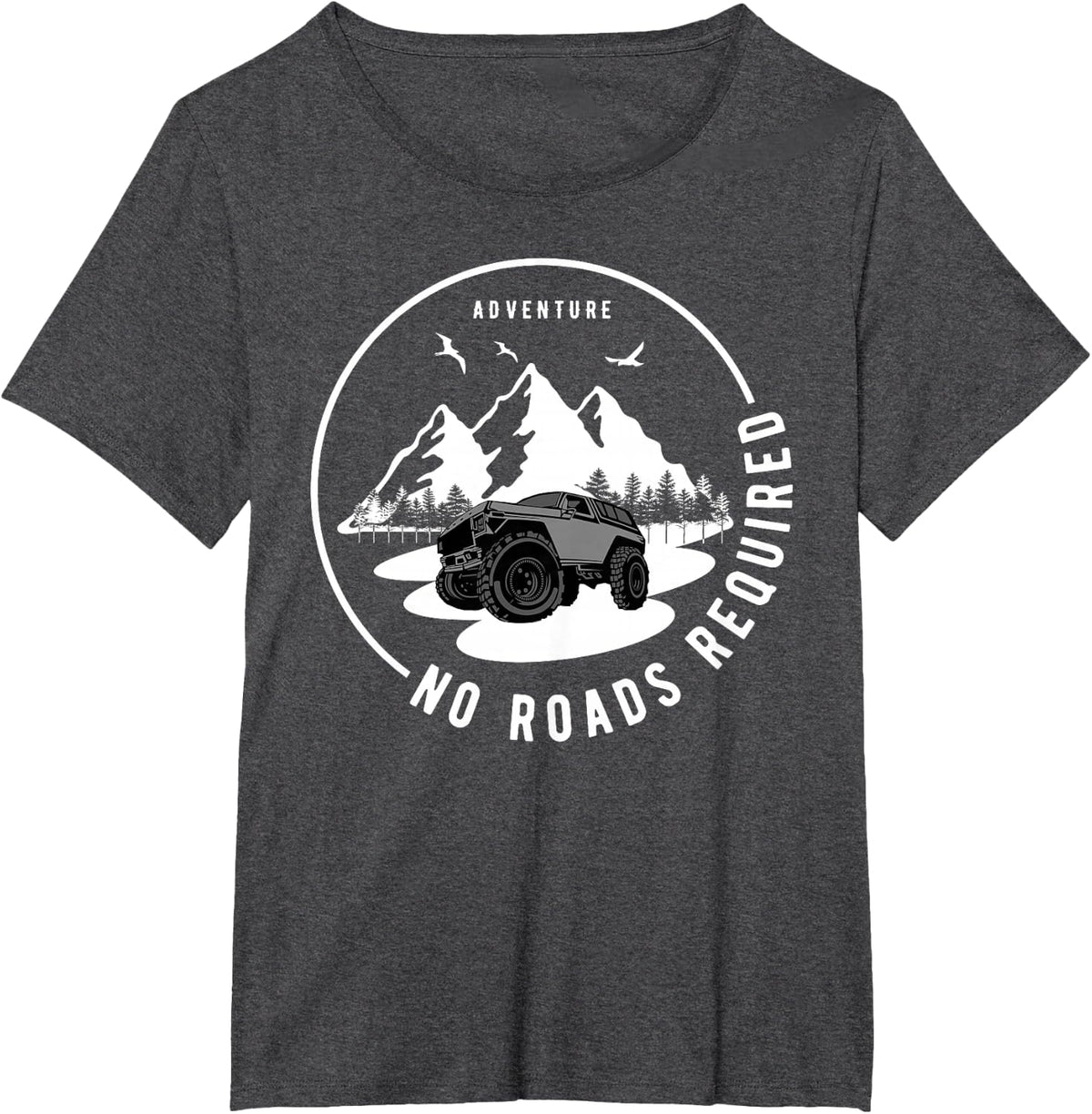 No Roads Required T-Shirt - Dark Heather Grey