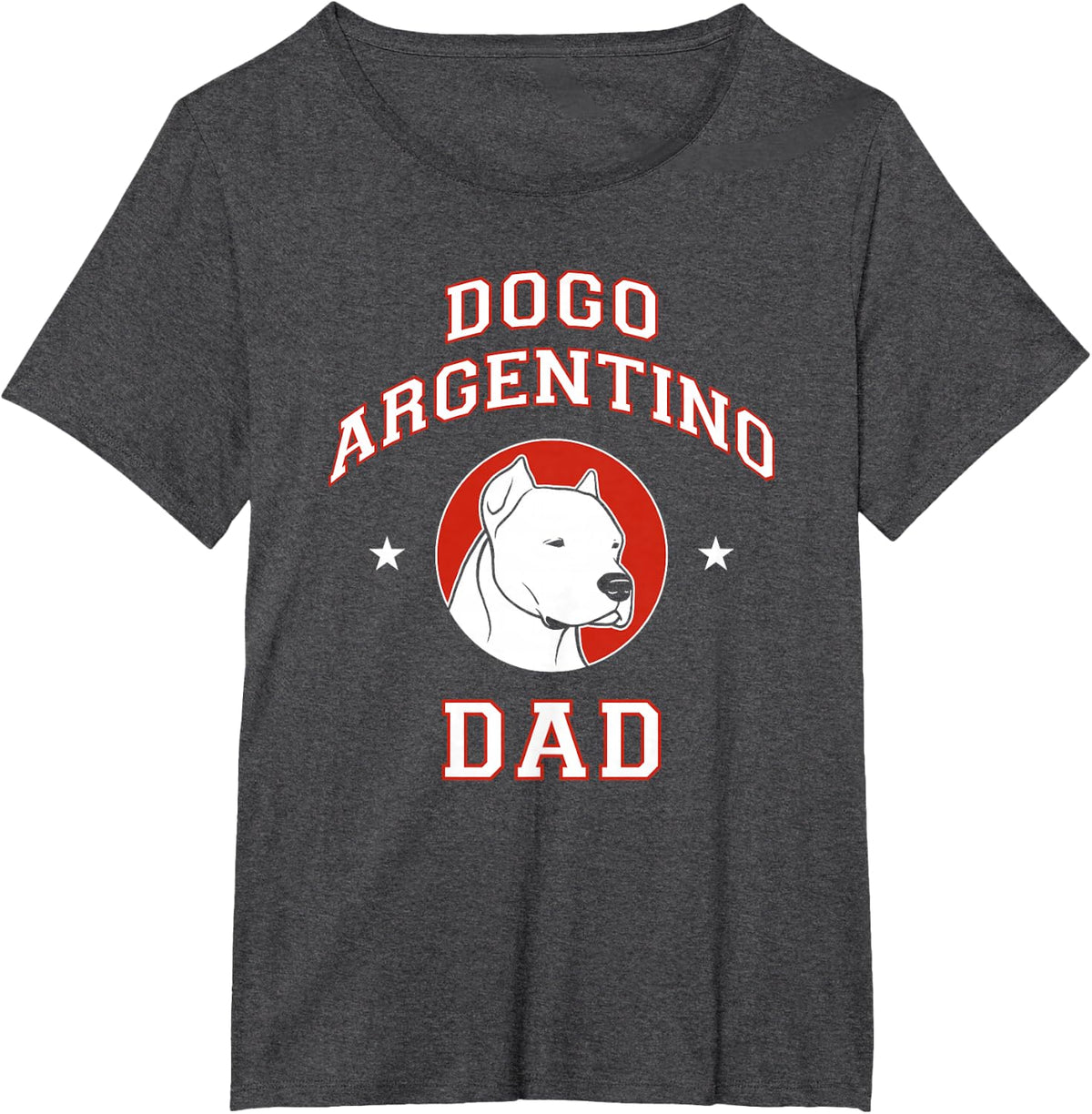 Dogo Argentino Dad Dog Father T-Shirt - Dark Heather Grey