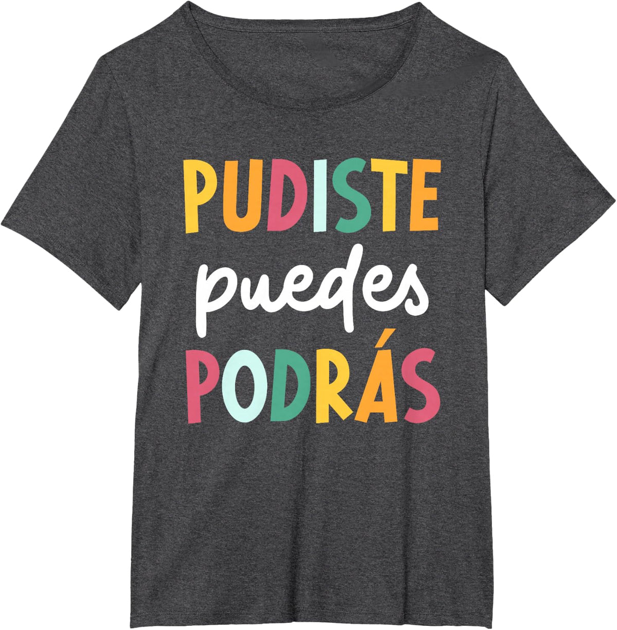 Multilingual Spanish Heritage Teacher Tee Spanish Maestra T-Shirt - Dark Heather Grey