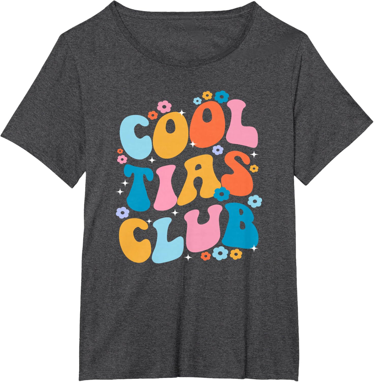 Cool Tias Club Tia Aunt Groovy Tia Auntie T-Shirt - Dark Heather Grey