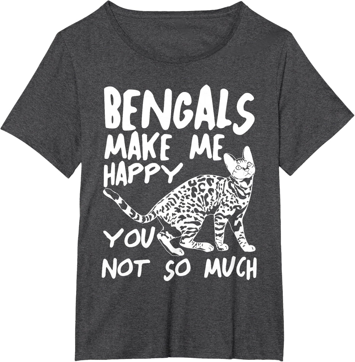 Bengal Cat Kitten Asian Leopard Meow Fur Parents Domestic T-Shirt - Dark Heather Grey
